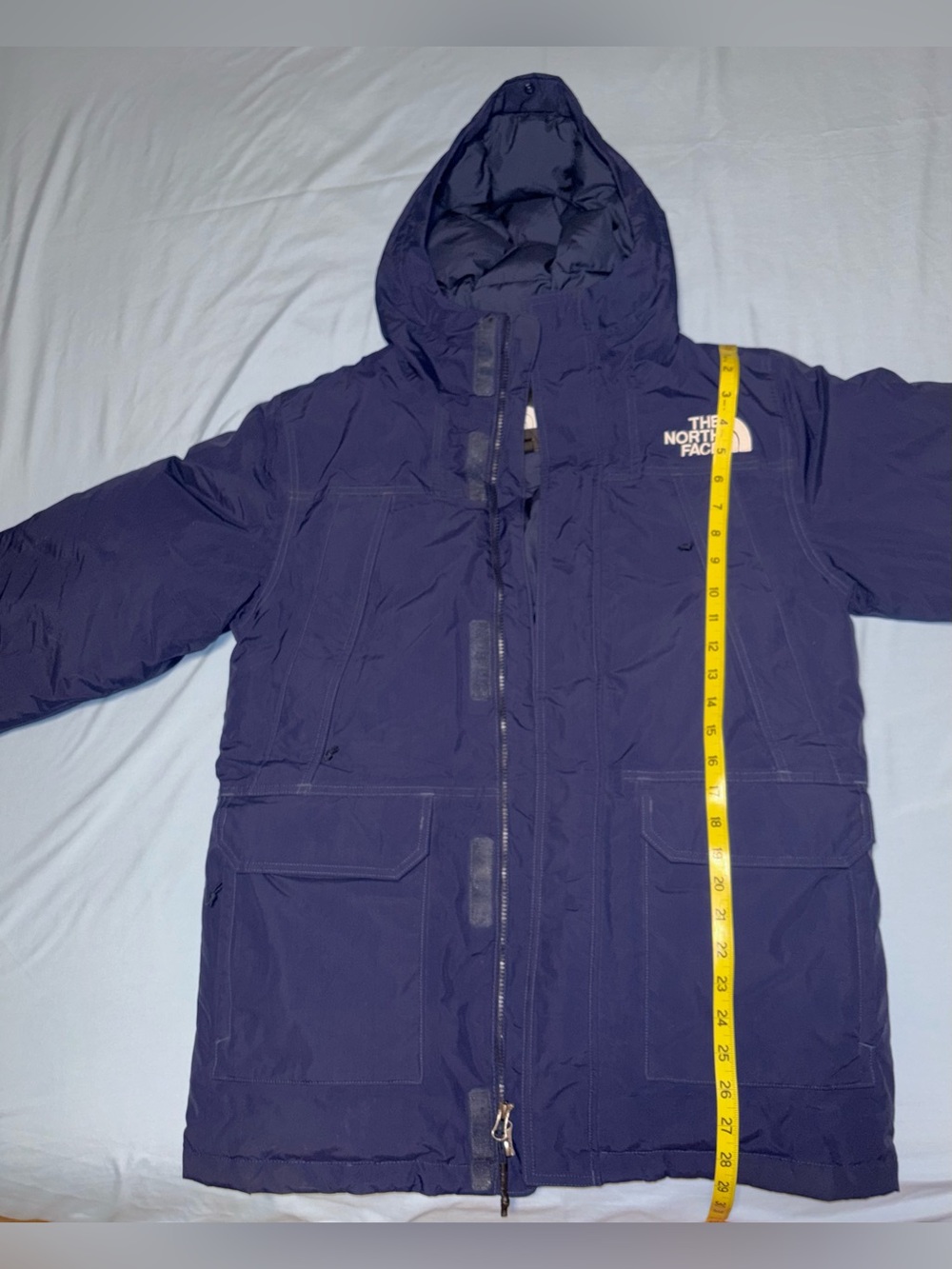 The North Face Mountain Range Parka 600-fill down insulation in Blue Sz S EUC